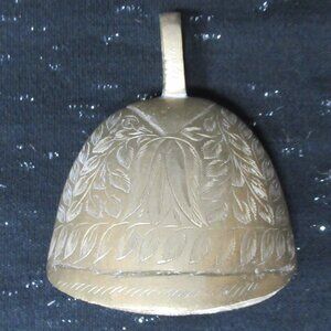 4" Etched Brass Temple Bell